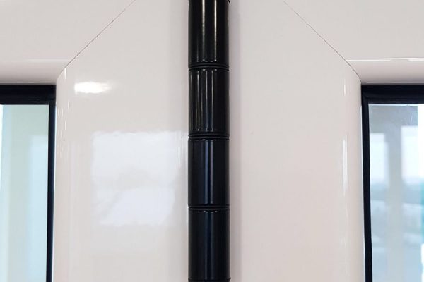 White aluminium bifold door hinges