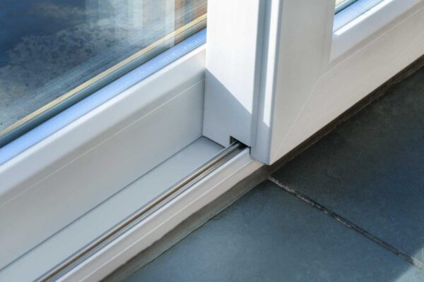 white patio door internal track