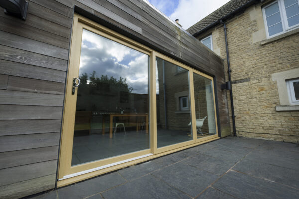 woodgrain foil patio sliding door panes