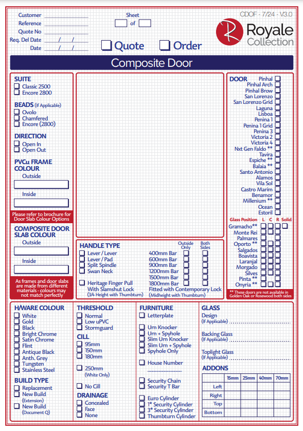 pvcu composite door order form