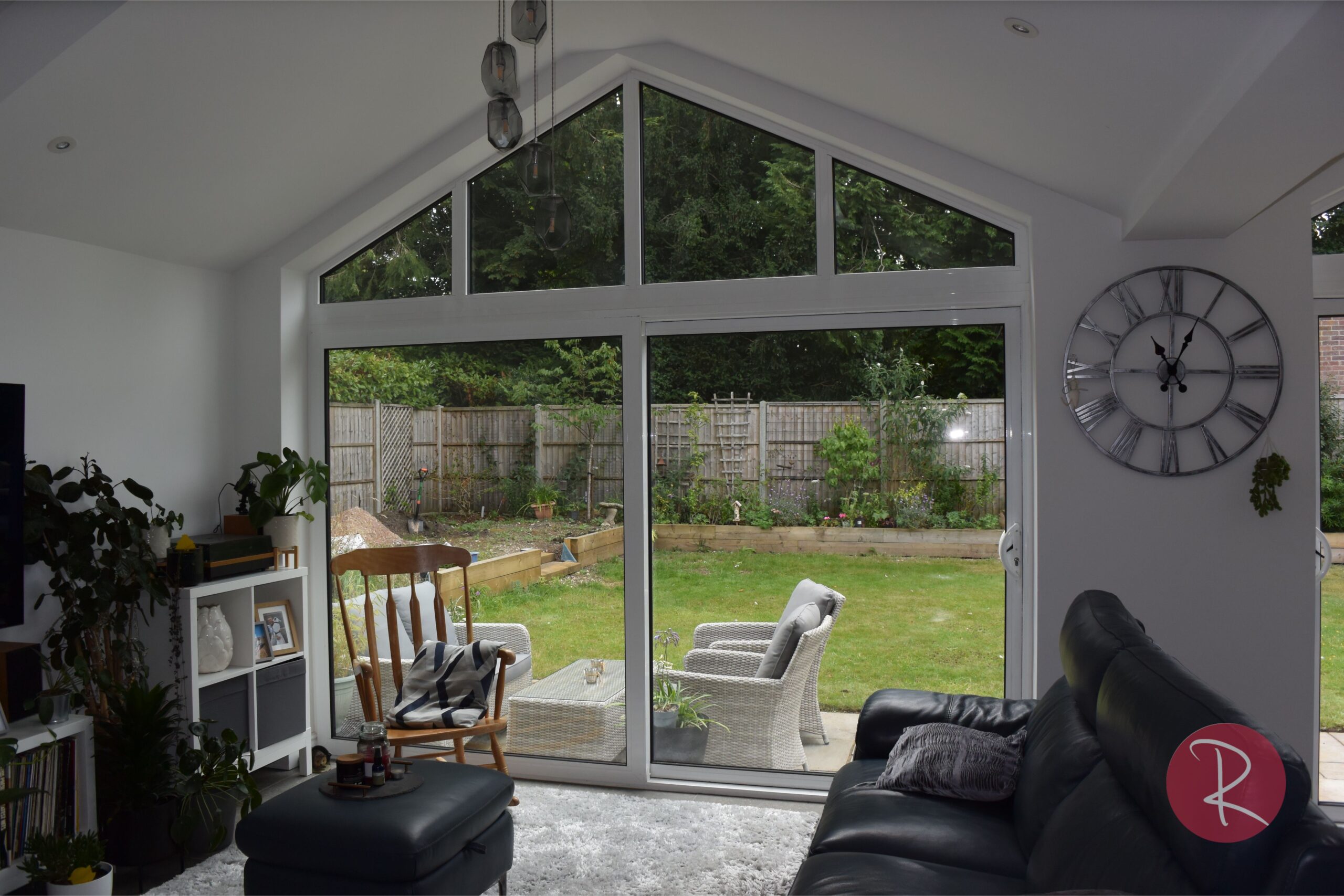 white aluminium patio doors