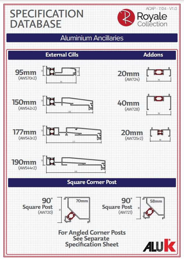 aluminium ancillaries specifications