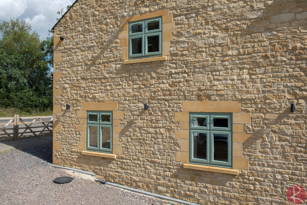 green upvc windows with double glazing